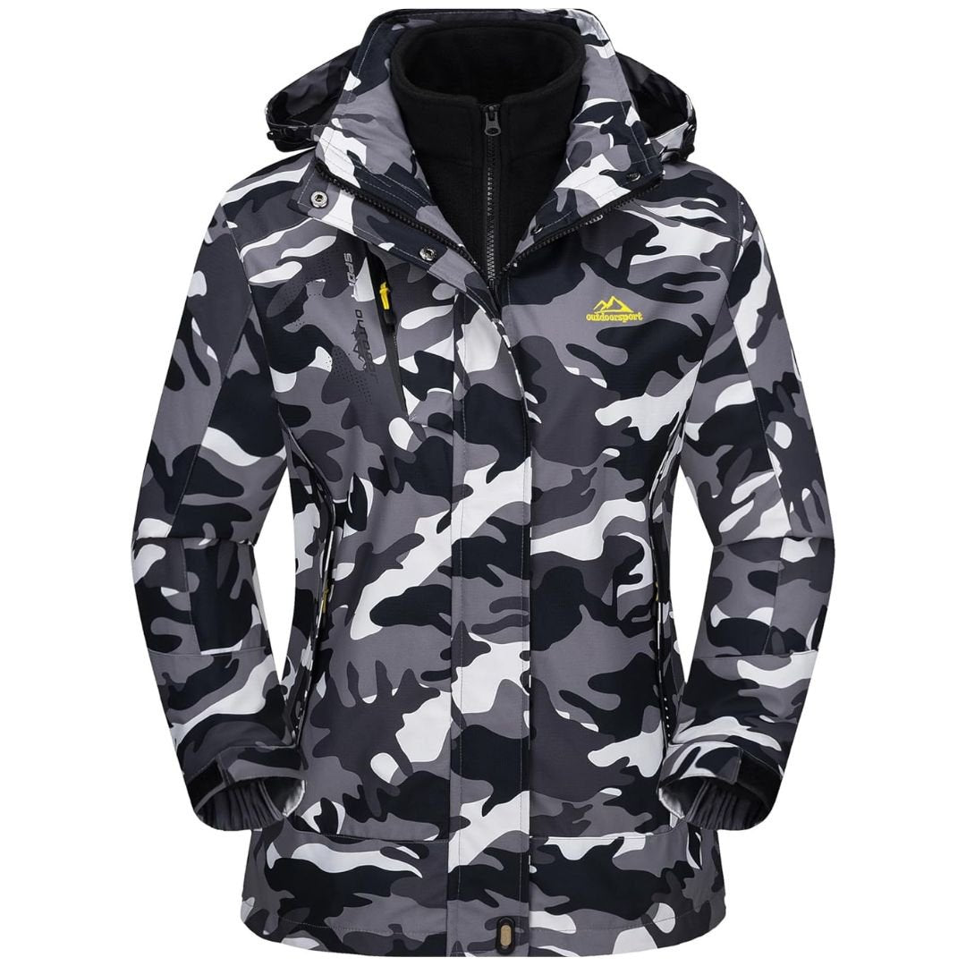 Women's 3-IN-1 Waterproof Coats Windproof Fleece Ski Jacket